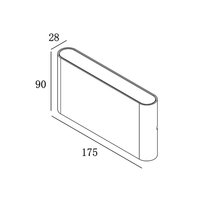Wall lamp | up & down 175x90mm | white | 13W | 2700K | dim - Afbeelding 4