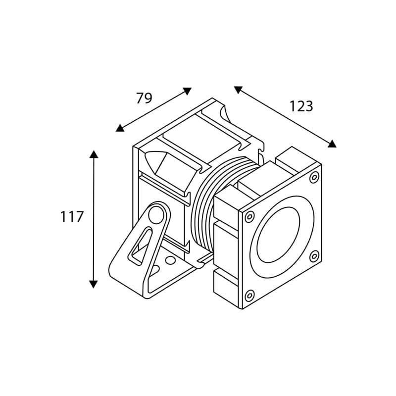 Garden spot || 123x79x79mm | 40° | 10W | black | 3000K | dim - Afbeelding 5